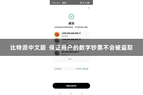 比特派中文版 保证用户的数字钞票不会被盗取