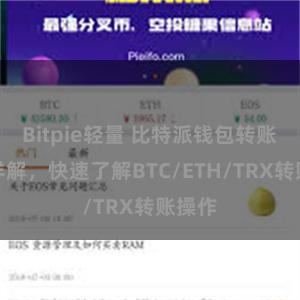 Bitpie轻量 比特派钱包转账教程详解，快速了解BTC/ETH/TRX转账操作