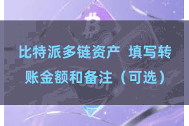比特派多链资产  填写转账金额和备注（可选）